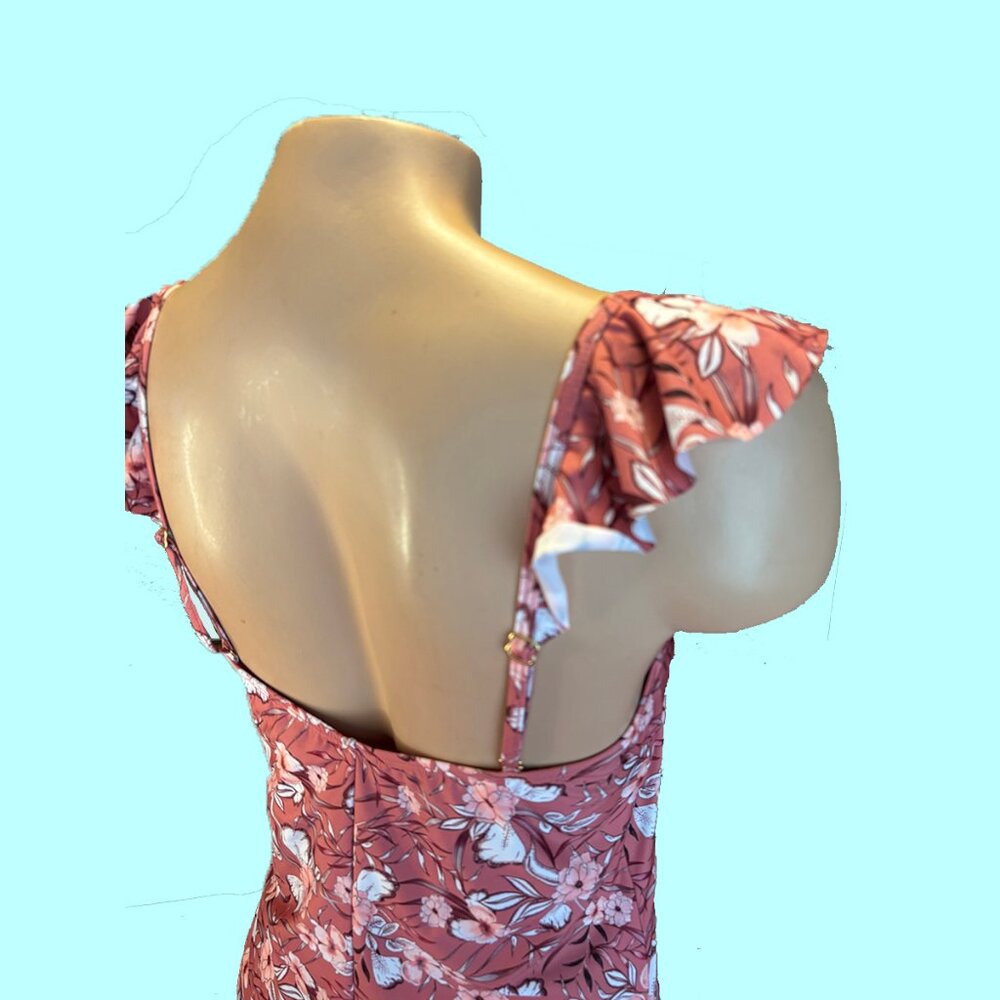 MALI 1P Ruffle Shoulder Swimsuit - Picture 5 of 9